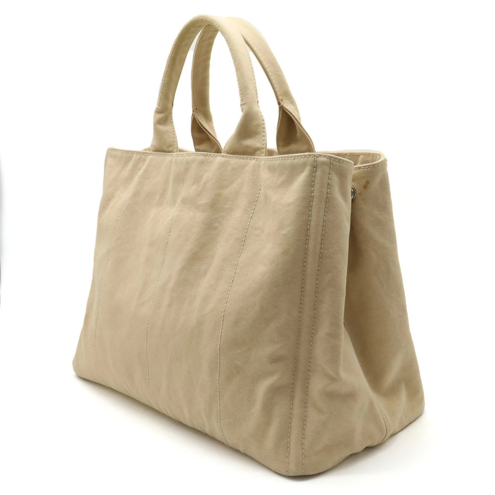 Prada Canvas Delave Handbag Canapa Tote Beige Cream Bag Tan Cream